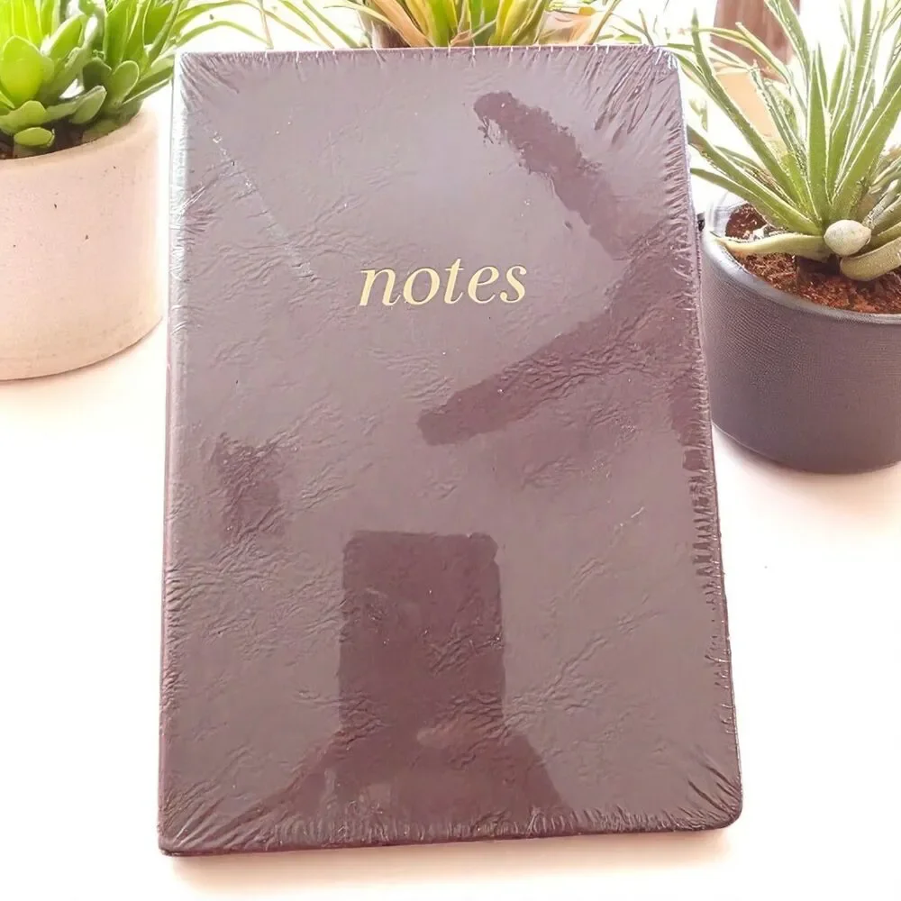 Lined Journal Notebook 240 Pages Burgundy 8 1/4 x 5 1/2 Notes Diary Hardcover